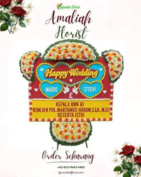 Papan Bunga Pernikahan Tanjung Agung